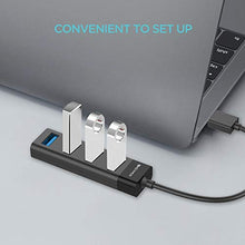 Load image into Gallery viewer, 4-Port USB 3.0 Hub, KEYMOX Compact Size Data USB Hub for MacBook, Mac Pro, Mac Mini, iMac, Surface Pro, XPS, PC, Flash Drive, Mobile HDD (Charging Not Supported)
