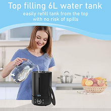 Load image into Gallery viewer, TBI Pro 6L Ultrasonic Humidifier with Top-Fill, 360° Nozzle for Home Large Room, Bedroom, Office, Travel, Babies - Easy to Clean Humidifiers Anti-Leak System, Auto Shut-Off, Black

