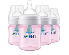 Load image into Gallery viewer, Philips Avent Anti-colic Baby Bottle with AirFree vent, Pink, SCF401/44, 4 Oz, 4 Count
