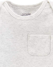 Load image into Gallery viewer, Simple Joys by Carter's Unisex Babies' Long-Sleeve Bodysuit, Pack of 5, Grey/Blue, Stripe, 0-3 Months

