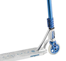 Load image into Gallery viewer, Mongoose Rise 110 Team Youth and Adult Freestyle Kick Scooter, High Impact 110mm Wheels, Bike-Style Grips, Lightweight Alloy Deck, Silver/Blue
