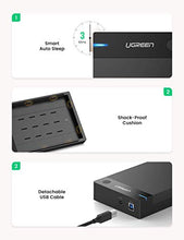 Load image into Gallery viewer, UGREEN 3.5" 2.5" 6Gbps Aluminum USB C Hard Drive Enclosure with Plastic Hard Drive Enclosure
