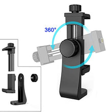 Load image into Gallery viewer, Leaflai Universal Smartphone Tripod Adapter Phone Tripod Mount Cell Phone Holder Mount Adapter Fits All Phones Rotates Vertical and Horizontal Adjustable Clamp (Style 1)
