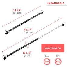 Load image into Gallery viewer, VaygWay Expandable Car Clothes Bar- Hanger Metal Storage Suit Rod-Car Hanging Closet Organizer Rack- Portable Seat Rack Universal Fit- Car Van Truck RV SUV Fit
