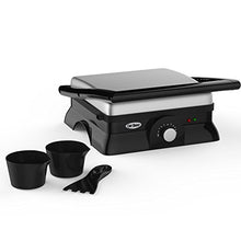 Load image into Gallery viewer, Chef Buddy 82-SW73 Panini Press Indoor Grill and Gourmet Sandwich Maker, Electric with Nonstick Plates, 12.75" x 11" x 4.75", Silver

