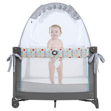 Load image into Gallery viewer, Minnebaby Pack N Play Tent, Keep Baby from Climbing Out, Mini Crib Safety Mesh Canopy, Play Yard Tent Cover, See Through and Breathable, Against Cats and Mosquitoes
