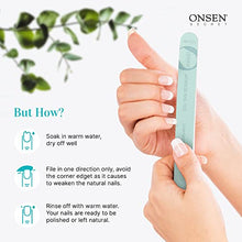 Load image into Gallery viewer, Onsen Secret Cuticle Conditioner Serum 15m + Professional Japanese Nail File Double Sided 120/180 Grit 6pcs. Cuticle Oil Nail Care Serum That Sooth, Repair &amp; Strengthen Cuticles &amp; Nails + 6 Nail Files
