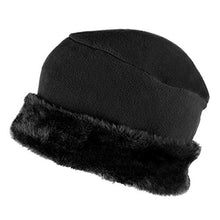 Load image into Gallery viewer, 3 Pieces Set Matching Hat, Gloves and Scarf for Woman. Solid Colors - Black
