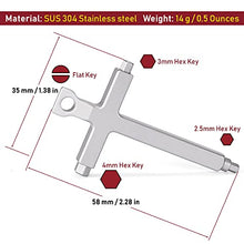 Load image into Gallery viewer, Keychain Carry Allen Wrench, 2.5mm 3mm 4mm Hex Key, Slotted Screwdriver, EDC Multi-function Tool for Photographer Every Day Carry
