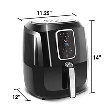 Load image into Gallery viewer, Elite Gourmet Oil-Less Healthy Cooker, Timer &amp; Temperature Controls, PFOA/PTFE Free, 5.5 Quart, black
