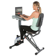 Load image into Gallery viewer, Exerpeutic ExerWorK 1000 Fully Adjustable Desk Folding Exercise Bike with Pulse

