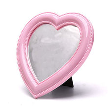 Load image into Gallery viewer, BinaryABC Heart Makeup Mirror Cosmetic Mirror Wall Desktop Mirror Bedroom Mirror,Valentines Day Table Decorations Supplies(Light Pink)
