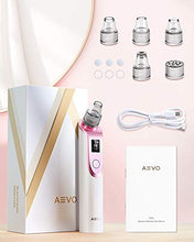 Load image into Gallery viewer, AEVO Blackhead Remover Vacuum, Electric Facial Pore Removal Extractor Kit with 5 Replaceable Heads, [Adjustable Suction] [LED Display] [USB Rechargeable], Beauty Device for Skin Treatment
