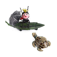 Load image into Gallery viewer, Hipiwe Turtle Jewelry Box with Crystal Decor, Handcrafted Hinged Trinket Box Small Metal Ring Holder Box Fairy Tooth Keepsake Box Figurine Collectible for Home Decor, Gift for Girl Woman

