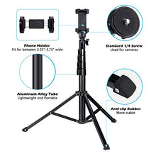 Load image into Gallery viewer, Selfie Stick Tripod, UBeesize 51" Extendable Tripod Stand with Bluetooth Remote for iPhone &amp; Android Phone, Heavy Duty Aluminum, Lightweight
