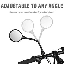 Load image into Gallery viewer, Bike Mirror Handlebar Mount, Adjustable Rotatable Bicycle Rear View Glass Mirror, Wide Angle Acrylic Convex Safety Mirror for Mountain Road Bike
