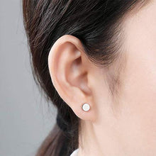 Load image into Gallery viewer, Tiny Dot Stud Earrings Disc Stainless Steel Earings Everyday Wear Silver and Black
