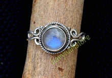 Load image into Gallery viewer, Rainbow Moonstone Rings - Sterling Silver 925 For Girl Women Size US 9 Christmas Gifts Jewelry
