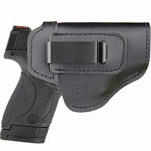 Load image into Gallery viewer, IWB Leather Holster for Inside Waistband Concealed Carry Fits:S&amp;W M&amp;P Shield-Glock19 26 29 30 32 43-Beretta Px4-RUGER EC9s-SIG-HK-Taurus-XDS or Similar Sized Handguns
