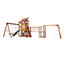 Load image into Gallery viewer, Little Tikes Real Wood Adventures Bobcat Ridge Backyard Playset Climb Swing Outdoor Activity Play Structure with Slide for Toddlers, Kids Climbers &amp; Wooden Play Structures
