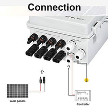Load image into Gallery viewer, ECO-WORTHY 4 String PV Combiner Box with Lightning Arreste, 10A Rated Current Fuse and Circuit Breakers for On/Off Grid Solar Panel System
