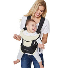 Load image into Gallery viewer, Neotech Care Baby Carrier - Front and Back Carrying - Adjustable, Breathable &amp; Lightweight - for Infant, Child, Toddler - Black with Beige
