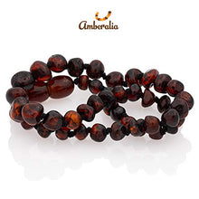 Load image into Gallery viewer, Amberalia knotted  Baltic Amber Necklace, Lab-tested, Certified Genuine Amber - SIZES FOR EVERYBODY - Boost immune System -Polish Cherry-  S (13”)

