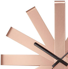Load image into Gallery viewer, Umbra 118070-880 Ribbon Modern 12-inch, Battery Operated Quartz Movement, Silent Non Ticking Wall Clock, Copper
