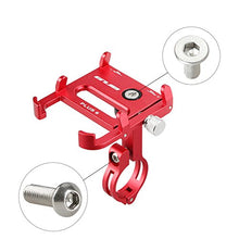 Load image into Gallery viewer, Bicycle &amp; Motorcycle Cell Phone Mount, Aluminum Alloy Bike Mobile Phone Holder with 360° Rotation Adjustable for Mountain Bike, Road Bicycle, Motobike GPS Mount 4 to 6.2 Inch Phone- Red
