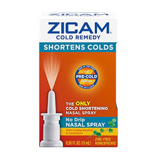 Load image into Gallery viewer, Zicam Cold Remedy No-Drip Nasal Spray with Cooling Menthol &amp; Eucalyptus, 0.5 Ounce
