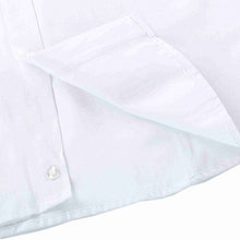 Load image into Gallery viewer, Bienzoe Boy's School Uniform Long Sleeve Oxford Shirt 2Pcs Pack White 12
