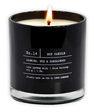 Load image into Gallery viewer, Lulu Candles | Jasmine, Oud &amp; Sandalwood | Luxury Scented Soy Jar Candle | Hand Poured in The USA | Highly Scented &amp; Long Lasting- 9 Oz. NO LID
