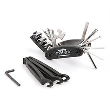 Load image into Gallery viewer, WOTOW 16 in 1 Multi-Function Bike Bicycle Cycling Mechanic Repair Tool Kit with 3 pcs Tire Pry Bars Rods
