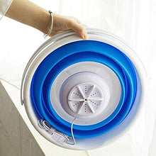 Load image into Gallery viewer, Kacsoo Mini Portable Washing Machine with Foldable Tub, 3 in 1 Personal Rotating Ultrasonic Turbines Compact Washer USB Powered for Camping Apartments Dorms RV Business Trip Clothes
