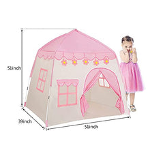 Load image into Gallery viewer, TTLOJ Kids Play Tent for Girls, 420D Thick Oxford Fabric, Princess Playhouse, Pink Castle, Children Fairy Tale Teepee Tent, Indoor Outdoor, Bonus Star Lights, Princess Crown &amp; Wand, Birthday
