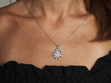 Load image into Gallery viewer, Valknut Viking Odin Knot Sterling Silver Pendant Necklace for Men Women Celtic Nordic Pagan Jewelry Norse Mythology Warrior Symbol Amulet Talisman Handmade
