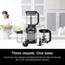 Load image into Gallery viewer, Ninja AMZ493BRN Compact Kitchen System, 1200W, 3 Functions for Smoothies, Dough &amp; Frozen Drinks with Auto-IQ, 72-oz.* Blender Pitcher, 40-oz. Processor Bowl &amp; 18-oz. Single-Serve Cup, Grey
