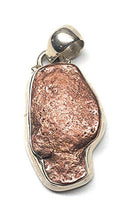 Load image into Gallery viewer, Natural Copper Nugget 925 Solid Sterling Silver Pendant 40mm
