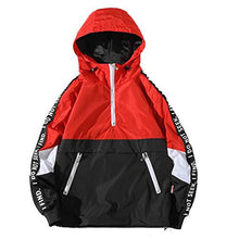 Load image into Gallery viewer, haoricu Men's Hooded Sweatshirt Autumn Loose Hoodie Plus Size Jacket Men's Football Basketball Sports Jacket Red
