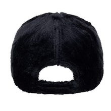 Load image into Gallery viewer, BCDlily Women Faux Fur Winter Baseball Caps Outdoor Casual Fluffy Warm Baseball Hat (Black)
