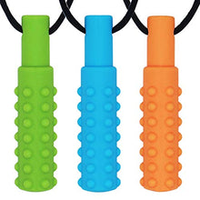 Load image into Gallery viewer, Sensory Chew Necklace (3 Pack) - Sensory Oral Motor Aids Teether Toys for Autism, ADHD, Baby Nursing or Special Needs- Reduces Chewing Biting Fidgeting for Kids Adult Chewers
