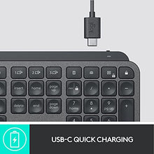 Load image into Gallery viewer, Logitech MX Keys Advanced Wireless Illuminated Keyboard, Tactile Responsive Typing, Backlighting, Bluetooth, USB-C, Apple macOS, Microsoft Windows, Linux, iOS, Android, Metal Build - Graphite
