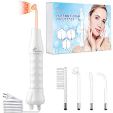 Load image into Gallery viewer, NewWay High Frequency Facial Therapy Wand Machine with 4 Tube for Skin Tightening, Acne Treatment, Wrinkle Reducing, Professional Facial Beauty Tools
