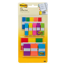 Load image into Gallery viewer, Post-it Flags Assorted Color Combo Pack, 320 Flags Total, 200 1-Inch Wide Flags and 120 .5-Inch Wide Flags, 4 On-The-Go Dispensers/Pack (683XL1)
