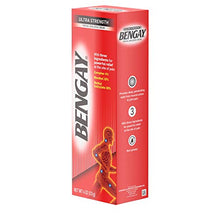 Load image into Gallery viewer, Ultra Strength Bengay Topical Pain Relief Cream, Non-Greasy Topical Analgesic for Minor Arthritis, Muscle, Joint, and Back Pain, Camphor, Menthol &amp; Methyl Salicylate, 4 oz
