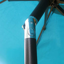 Load image into Gallery viewer, Sunnyglade 9' Solar 24 LED Lighted Patio Umbrella with 8 Ribs/Tilt Adjustment and Crank Lift System (Teal Blue)
