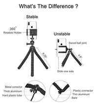 Load image into Gallery viewer, Phone Tripod, Flexible Tripod, Upgrade 4-Axis Angle Adjustment, Unique 360° Rotating Holder, Sturdy Octopus-Style Legs, and Wireless Remote Shutter for iPhone, Android Phone, DSLR Camera, and GoPro.
