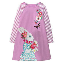 Load image into Gallery viewer, VIKITA Toddler Girl Cute Loose Long Sleeve Dress Baby Girls Winter Casual Dresses 1-8 Years LH7771, 6T

