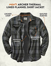 Load image into Gallery viewer, Legendary Whitetails Men's Standard Archer Thermal Lined Shirt Jacket, Balsam Shadow Plaid, Medium
