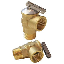 Load image into Gallery viewer, Hourleey 3/4 Inch IPS Isolator Tankless Water Heater Service Valve Kit, with Pressure Relief Valve, Clean Brass
